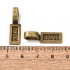 Tibetan Style Alloy Glue-on Flat Pad Bails TIBE-4710-AB-NR-3