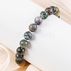 Natural Indian Agate Beaded Stretch Bracelets BJEW-I253-8mm-11-4