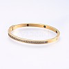 304 Stainless Steel Bangles BJEW-P223-20G-2