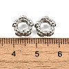 Brass Micro Pave Clear Cubic Zirconia Spacer Beads KK-S508-49P-2