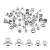 100Pcs 5 Style 304 Stainless Steel Bead Cap Pendant Bails STAS-CJ0001-151-1