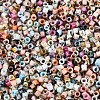 Spray Painted Picasso Cylinder Glass Seed Beads GLAA-T028-12A-06-2