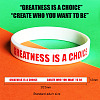 Motivational Quote Silicone Stretch Wristbands WGB90B3-02-1