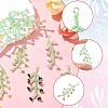 10 Colors Handmade Glass Seed Beaded Flower Pendants PALLOY-CJ00092-3