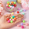  120Pcs 12 Colors Opaque Acrylic Beads MACR-TA0001-31-12