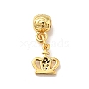 Rack Plating Brass Micro Pave Clear Cubic Zirconia Pendants ZIRC-H125-12-3