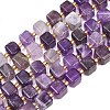 Natural Banded Amethyst Beads Strands G-F832-A07-01B-2