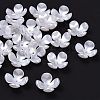 4-Petal ABS Plastic Imitation Pearl Bead Caps SACR-R864-Z9-1