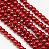 Eco-Friendly Dyed Glass Pearl Round Beads Strands HY-A002-4mm-RB038-1