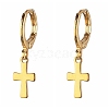 Brass Huggie Hoop Earrings X-EJEW-JE04208-06-2