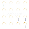 8 Pair 8 Style Natural & Synthetic Mixed Gemstone Beaded Column Drop Earrings EJEW-AB00040-1