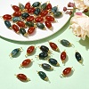 20Pcs Natural Carnelian Connector Charms PALLOY-YW00101-01-4