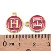 Golden Plated Alloy Enamel Charms ENAM-S118-08H-3