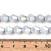 Anti-Tarnish Electroplate Glass Beads Strands GLAA-T025-8mm-12B-4
