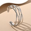 Electrophoresis Iron Cuff Bangles BJEW-M057-07P-1