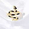 Brass Enamel Cuff Rings for Women RJEW-U043-17G-3