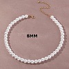 Plastic Imitation Pearl Round Beaded Necklaces for Women WGF0340-01-2