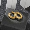 Frosted 304 Stainless Steel Huggie Hoop Earrings for Women EJEW-C096-32F-G-4