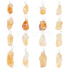 FINGERINSPIRE 16Pcs Rough Raw Natural Citrine Pendants G-FG0001-08-1