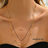 Elegant Brass Satellite Chain Necklaces for Daily XX2415-4-1