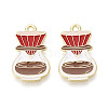 Alloy and Enamel Pendants PALLOY-T093-12G-1