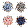 4Pcs 4 Colors Flower Cloth Pins JEWB-GO0001-17-1