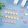 Beadthoven 50Pcs 25 Style Zinc Alloy Enamel Pendants ENAM-BT0001-18-6