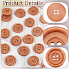 50Pcs Wood Buttons BUTT-GF0004-33-6