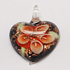 Handmade Gold Sand Lampwork Pendants LAMP-S059-9-B-2