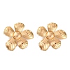 Alloy Flower Stud Earrings for Women EJEW-U028-05G-2