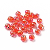 UV Plating Rainbow Iridescent Acrylic Beads OACR-A018-03D-1