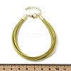 Polyester Metallic Braided Multi-strand Cord Bracelet for Bracelet Making BJEW-H642-02G-07-5