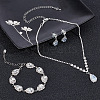 GOMAKERER Crystal Rhinestone Jewelry Set SJEW-GO0001-01-7