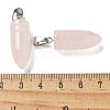 Natural Rose Quartz Pointed Pendants G-B127-18P-09-3