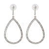 Alloy & Crystal Rhinestone Dangle Stud Earrings EJEW-G467-01P-02-4
