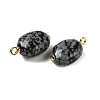 Natural Snowflake Obsidian Pendants G-G110-07G-2