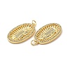 Brass Micro Pave Cubic Zirconia Pendants KK-E068-VB095-3