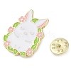 Bunny Zinc Alloy Enamel Brooch JEWB-C034-07A-G-3