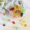 Globleland 48Pcs 8 Styles Translucent Resin Pendants RESI-GL0001-08-4