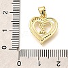 Rack Plating Brass Micro Pave Cubic Zirconia Pendants KK-L226-101G-Z-3