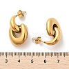 304 Stainless Steel Stud Earrings EJEW-M073-04G-02-3