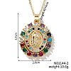 Exquisite Brass Cubic Zirconia Virgin Mary Pendant Delicate Fashion Necklaces SK3773-2-1