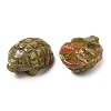 Natural Unakite Carved Hedgehog Statues Ornament DJEW-C019-03E-2