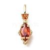 Brass Glass Pendants KK-U061-20G-04-1