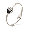 304 Stainless Steel Hinged Enamel Bangles for Women BJEW-F474-43P-4