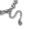 Non-Tarnish 304 Stainless Steel Hollow Horse Eye Link Chain Bracelets for Women Men BJEW-Q343-11P-3