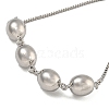 Rack Plating Egg Brass Link Bracelets for Women BJEW-B106-18P-2