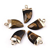 Natural Tiger Eye Pendants G-N326-57G-1