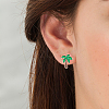 ANATTASOUL 6 Pair 6 Style Watermelon & Cherry & Banana & Tree Enamel Stud Earrings Set EJEW-AN0001-34-4