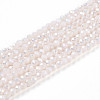 Electroplate Glass Beads Strands EGLA-A034-P1mm-B33-1